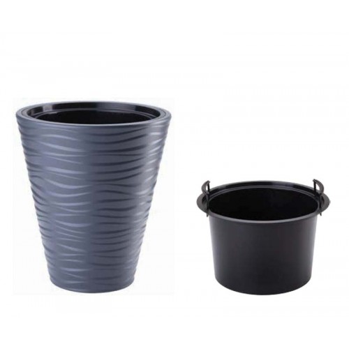 Горшок FormPlastic Sahara-35 антрацит Горшок FormPlastic Sahara-35 антрацит